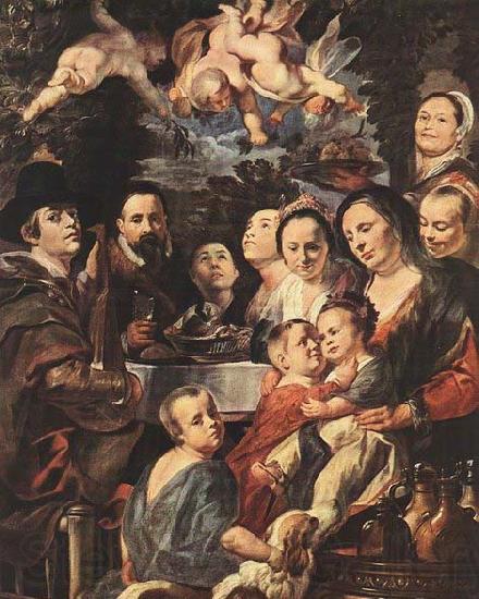 Jacob Jordaens Self-portrait among Parents, Brothers and Sisters Norge oil painting art